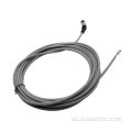 Cable de sobremoldeo de 4 pines de conector M12 para el sensor